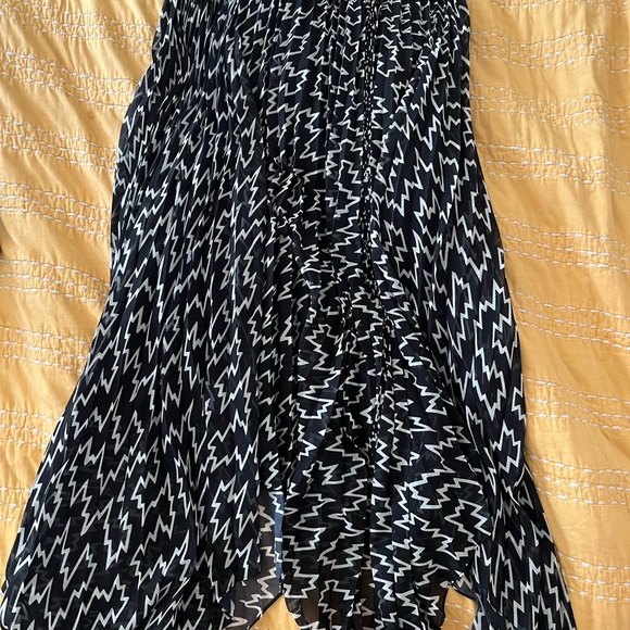 Isabel Marant Black and White Zigzag A-Line Skirt - Picture 1 of 3